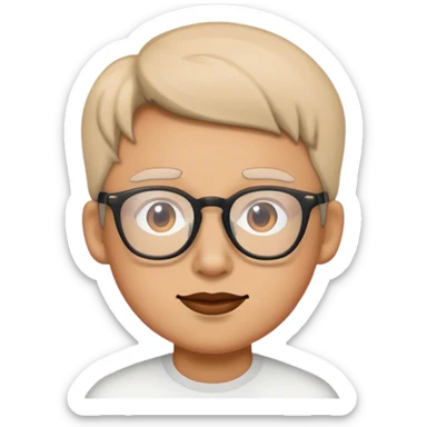 Persona con anteojos de sticker
