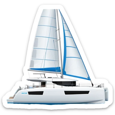 a lagoon 42 catamaran with no wording on the hull or anywhere on the boat  sticker