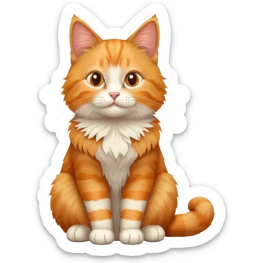 cat, sitting position sticker