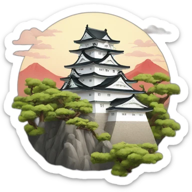 japan castle sticker
