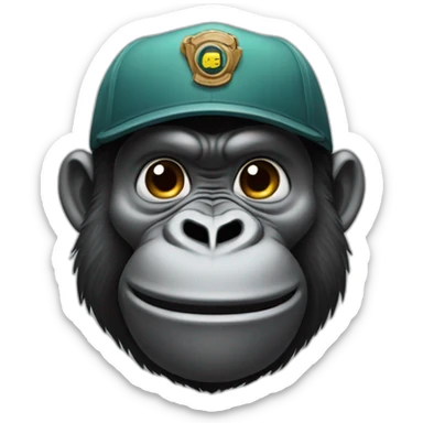 saluting face gorilla sticker