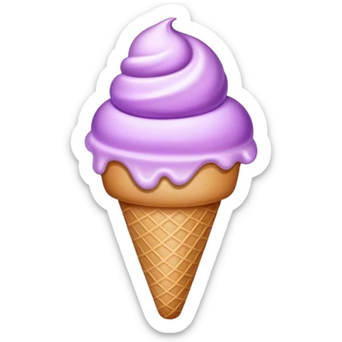 Ice cream light pink and purple sticker