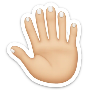 White toe nails sticker