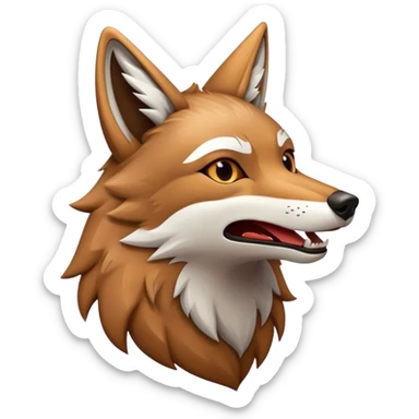 Coyote howls  sticker