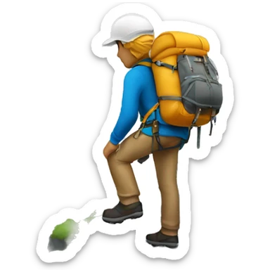 escalando una montaña sticker