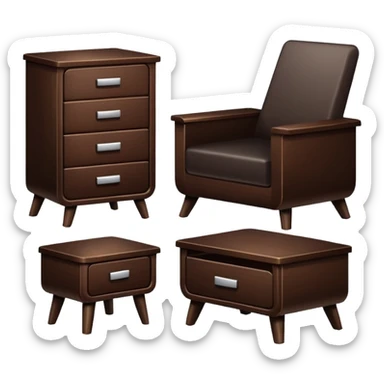 fancy modern wooden furniture set sticker