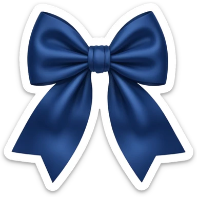 Navy blue bow sticker