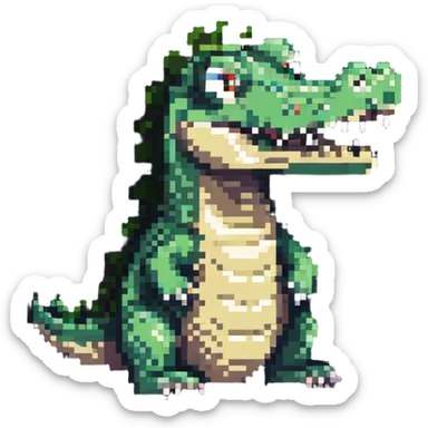 detailed crocodile sticker