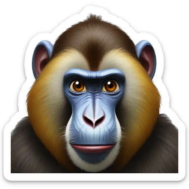 mandrill realist sticker