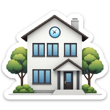 Clean aesthetic house  sticker