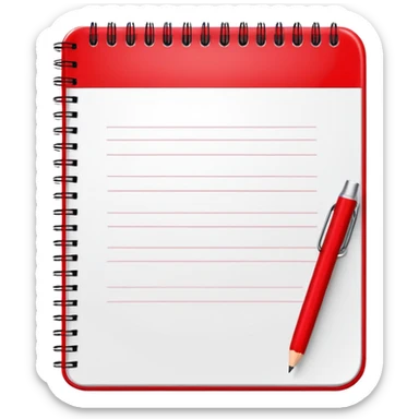 i want a red school notebook emoji, like the ones from Apple sticker