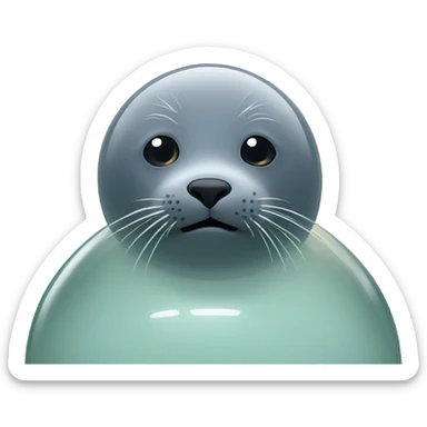 seal trapped in dome sticker