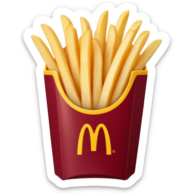 Burgundy mcdonalds french fries sticker
