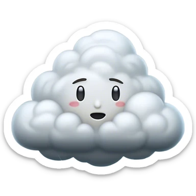 Cinematic Realistic Nimbus Emoji, Dark and foreboding, with thick, heavy clouds swirling ominously in the sky. The clouds are dense with rain, ready to pour down as the atmosphere charges with energy and anticipation. Soft glowing outline, capturing the essence of stormy tension and impending rain in a dense nimbus cloud! sticker