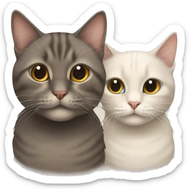 two cats sticker