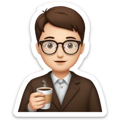 coffe and glasses sticker