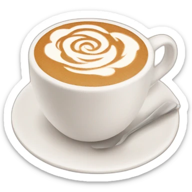 Rose latte sticker