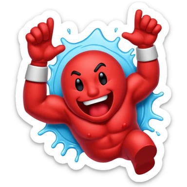 Kool Aid Man bursting through a wall, shouting Oh Yeah! sticker