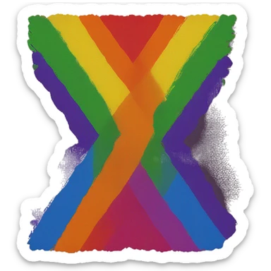 LGBT flag X sticker