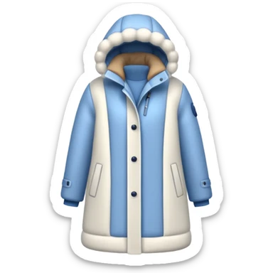 a white winter coat sticker