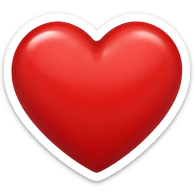 Left half of A red geart sticker