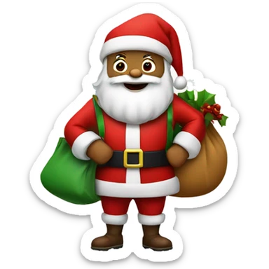santa claus with a bag  sticker