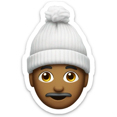 Man wearing sock on head sticker