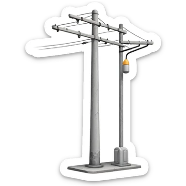 electric pole cement sticker