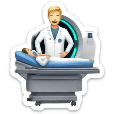 mri scanning with linguist sticker