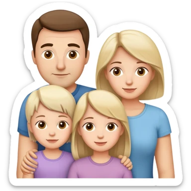 Family: dad, mom, three daughters (6 y.o, 5 y.o, 4 y.o) and son 2 y.o. sticker