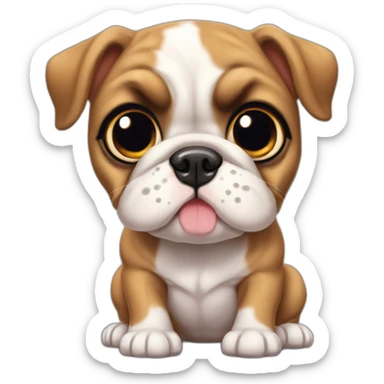 BULLDOG FRENCH PUPPY BIG EYES CUTE sticker