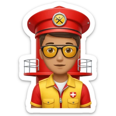 Lifeguard at watch tower sticker