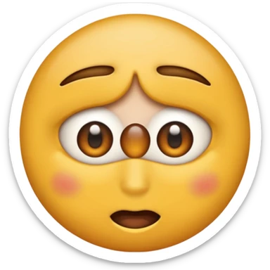 quiero un emoji como este tipo(😧😐🫩😴🫠😲)pero q tenga un ojo titilando del estrés sticker