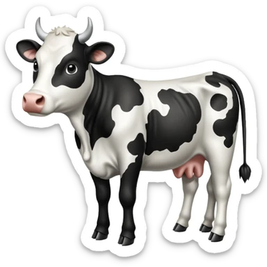 Une vache qui lève li dex sticker