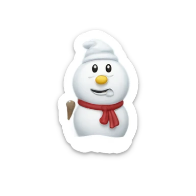 white snow globe sticker