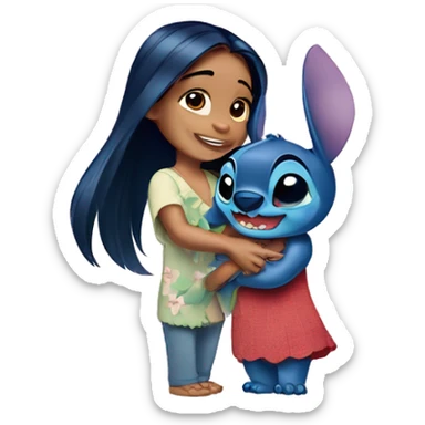 Lilo and Stitch in love  sticker