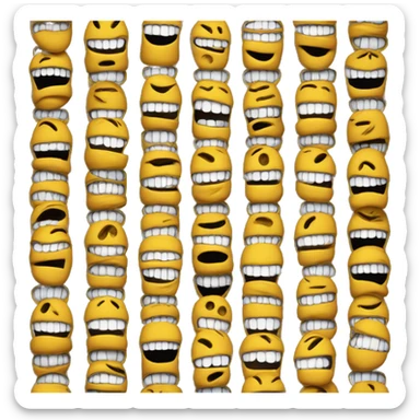 Laughing emoji with x eyes sticker