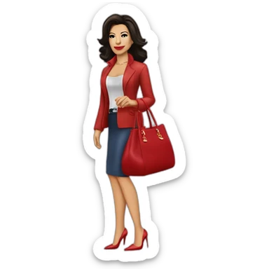 Gabrielle SOLIS de la série Desperate Housewives avec de beaux talons rouge et un riche sac à main dans sa main droite sticker