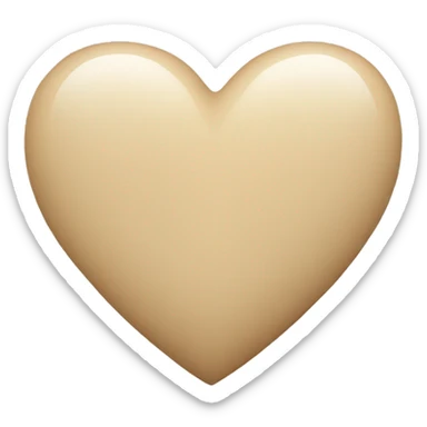 Beige heart sticker