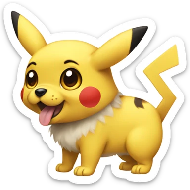 pikachu-dog sticker