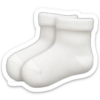 white newborn baby socks sticker