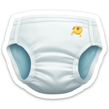 Plastic backed diaper puffy sticker