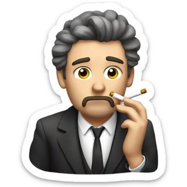 Matthew Mcconhay stress smoking a cigarette sticker