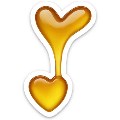 Heart made of honey sticker