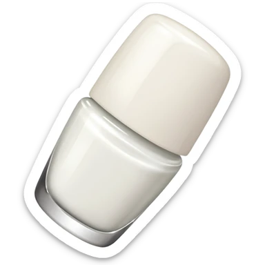 White nail polish sticker