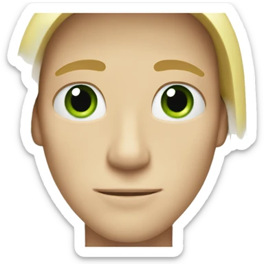 man with blonde long hair and green eyes sticker