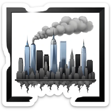 Make a sticker for what happend in New York towers on 9/11 sticker
