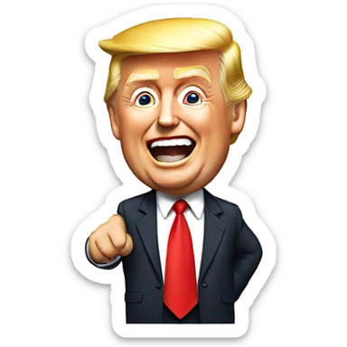 Donald Trump celebrating ￼ sticker