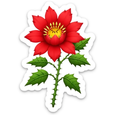 a mean flower with a personality  sticker