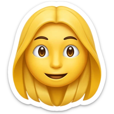 Maracujá estilizado, amarelo vibrante, carinha fofa e expressiva, traços simples em estilo emoji, fundo transparente. sticker